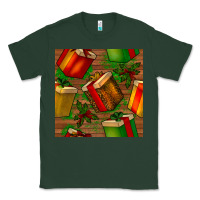 Sports Green christmas gift box seamless pattern Classic Tee - BundleAndBundleShop