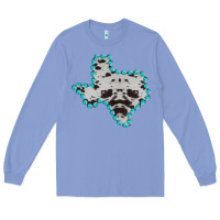 Colony Blue Texas Map Cowhide Turquoise Gemstone Long Sleeve Tee - Bettercallsaul