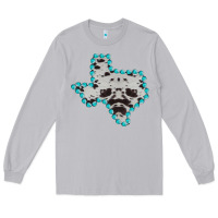 Moon Dust Texas Map Cowhide Turquoise Gemstone Long Sleeve Tee - Bettercallsaul