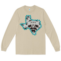 Mushroom Texas Map Cowhide Turquoise Gemstone Long Sleeve Tee - Bettercallsaul