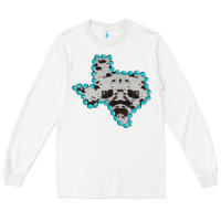 White Texas Map Cowhide Turquoise Gemstone Long Sleeve Tee - Bettercallsaul