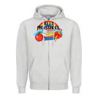Dove Grey Hello Pre School Zipper Hoodie - AdoDesignShop