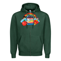 Sports Green Hello Pre School Zipper Hoodie - AdoDesignShop