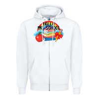 White Hello Pre School Zipper Hoodie - AdoDesignShop