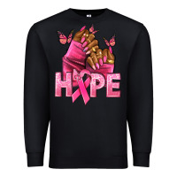 Black Hope Breast Cancer nails Premium Sweatshirt - NancyCooperArtShop