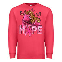 Cardinal Hope Breast Cancer nails Premium Sweatshirt - NancyCooperArtShop