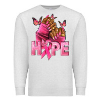Oatmeal Heather Hope Breast Cancer nails Premium Sweatshirt - NancyCooperArtShop
