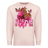 Pale Pink Hope Breast Cancer nails Premium Sweatshirt - NancyCooperArtShop