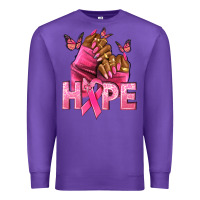 Purple Hope Breast Cancer nails Premium Sweatshirt - NancyCooperArtShop