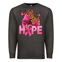 Smoke Hope Breast Cancer nails Premium Sweatshirt - NancyCooperArtShop