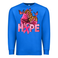True Royal Hope Breast Cancer nails Premium Sweatshirt - NancyCooperArtShop