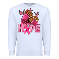 White Hope Breast Cancer nails Premium Sweatshirt - NancyCooperArtShop