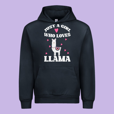 Llama Just A Girl Who Loves Llamas Urban Hoodie Designed By Bettercallsaul