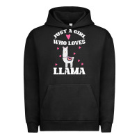 Pigment Black Llama Just A Girl Who Loves Llamas Urban Hoodie - Bettercallsaul