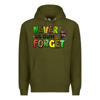 Army Green never let them forget juneteenth Premium Hoodie - LillyAllenDesigns