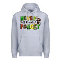Heather Grey never let them forget juneteenth Premium Hoodie - LillyAllenDesigns