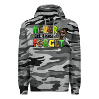 Slate Camo never let them forget juneteenth Premium Hoodie - LillyAllenDesigns