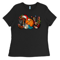 Black joy with basketball and santa's hat Ladies Tee - AdoDesignShop