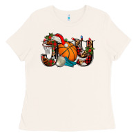 Bone joy with basketball and santa's hat Ladies Tee - AdoDesignShop