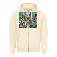 Sandshell bull skull flowers cowhides and leopard Zipper Hoodie - Artiststas