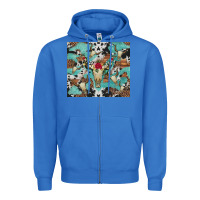 True Royal bull skull flowers cowhides and leopard Zipper Hoodie - Artiststas