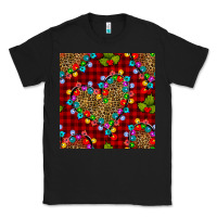 Black christmas lights and leopard hearts seamless pattern Classic Tee - BundleAndBundleShop