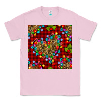 Bubblegum Pink christmas lights and leopard hearts seamless pattern Classic Tee - BundleAndBundleShop