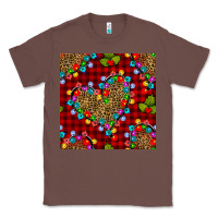 Chestnut christmas lights and leopard hearts seamless pattern Classic Tee - BundleAndBundleShop