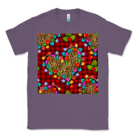 Lavender christmas lights and leopard hearts seamless pattern Classic Tee - BundleAndBundleShop