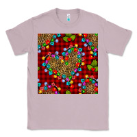 Lilac christmas lights and leopard hearts seamless pattern Classic Tee - BundleAndBundleShop
