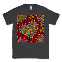 Smoke christmas lights and leopard hearts seamless pattern Classic Tee - BundleAndBundleShop