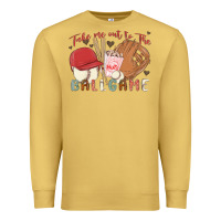 Antique Gold take me out to the ballgame Premium Sweatshirt - MaliasSmallBusiness