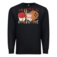 Black take me out to the ballgame Premium Sweatshirt - MaliasSmallBusiness