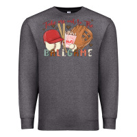 Charcoal Heather take me out to the ballgame Premium Sweatshirt - MaliasSmallBusiness
