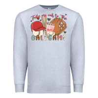 Heather Grey take me out to the ballgame Premium Sweatshirt - MaliasSmallBusiness