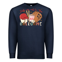 Navy take me out to the ballgame Premium Sweatshirt - MaliasSmallBusiness