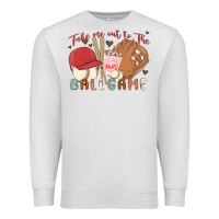 Oatmeal Heather take me out to the ballgame Premium Sweatshirt - MaliasSmallBusiness