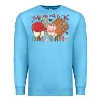 Ocean Blue take me out to the ballgame Premium Sweatshirt - MaliasSmallBusiness