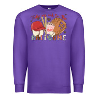 Purple take me out to the ballgame Premium Sweatshirt - MaliasSmallBusiness