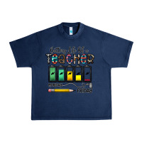 Navy battery life of a teacher monday friday Urban Heavy Tee - CowhideDigitalArt