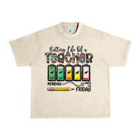 Sandshell battery life of a teacher monday friday Urban Heavy Tee - CowhideDigitalArt