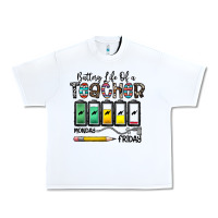 White battery life of a teacher monday friday Urban Heavy Tee - CowhideDigitalArt