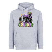 Heather Grey beads crusher Heavyweight Hoodie - MaliasSmallBusiness