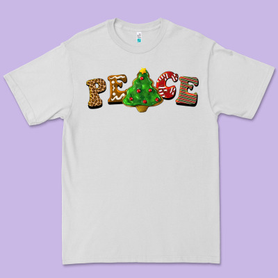Christmas Peace Premium Tee Designed By Barkaloodesign