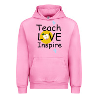 Fuchsia Pink Teach Love Inspire Urban Hoodie - Bettercallsaul