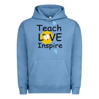 Pigment Pebble Blue Teach Love Inspire Urban Hoodie - Bettercallsaul