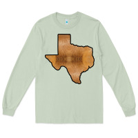 Matcha Texas Map Western Horsehide Pattern Long Sleeve Tee - Bettercallsaul