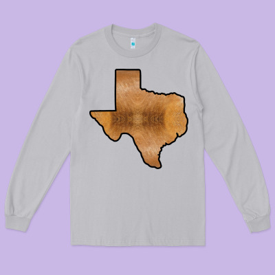 Texas Map Western Horsehide Pattern Long Sleeve Tee Designed By Bettercallsaul