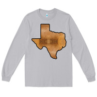 Moon Dust Texas Map Western Horsehide Pattern Long Sleeve Tee - Bettercallsaul