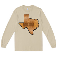 Mushroom Texas Map Western Horsehide Pattern Long Sleeve Tee - Bettercallsaul
